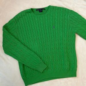 green ralph lauren knit sweater